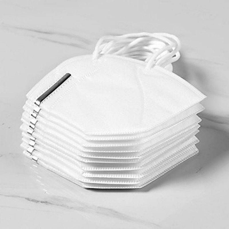 10 pcs KN95 CE FFP2 Face Mask Respirator Protection In Stock CE Certified Certification White