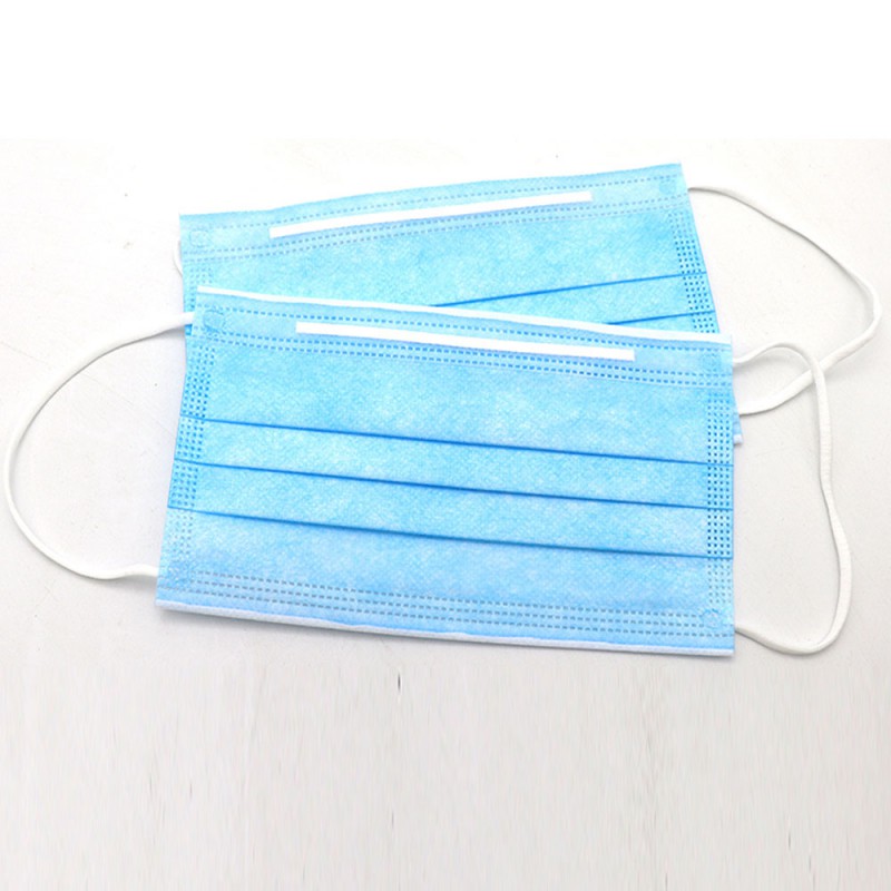 50 pcs Face Mask Protection Medical Mask Surgical Masks Nonwoven ISO Certification Waterproof Carrying High Quality Blue